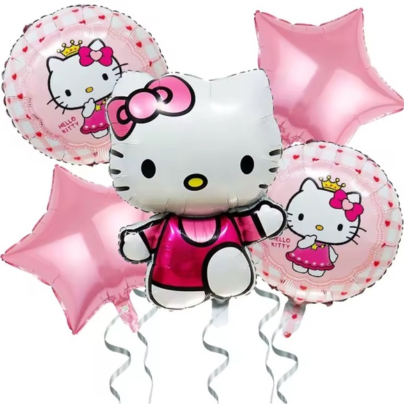 Hello Kitty Pink and White Balloon Decoration Set - Picture 1 of 3